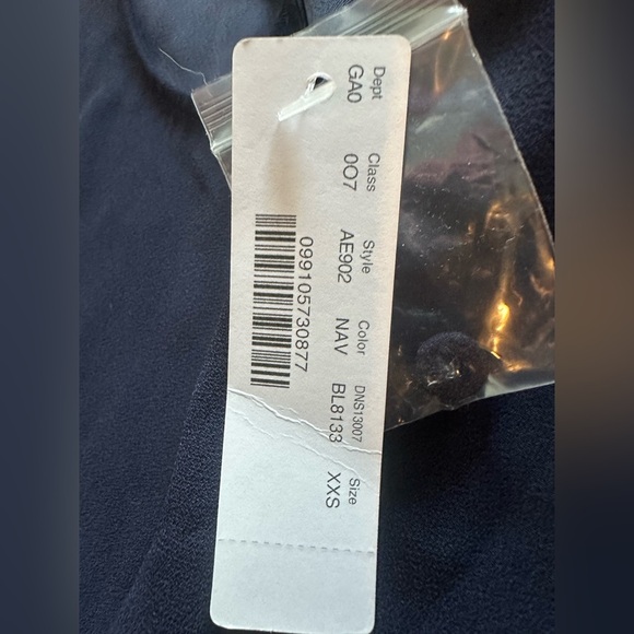 J.Crew Navy Top with Black Sequin Statement Sleeves | XXS | NWT - Picture 7 of 11